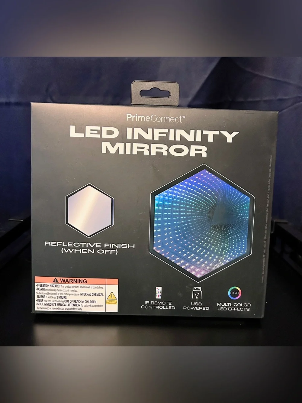 PrimeConnect LED Infinity Mirror - Black - Picture 1 of 3